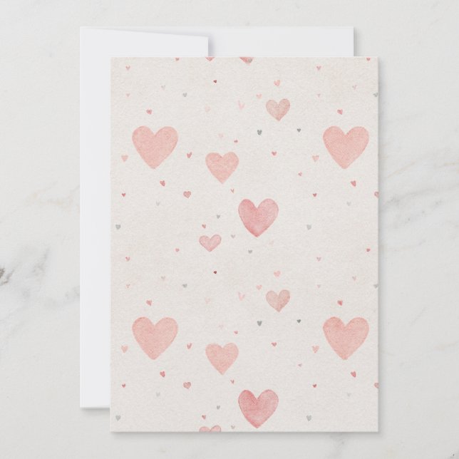 Reserve A Data Heart Pattern Save the Date Card (Frente)