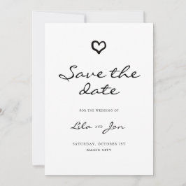 Reserve A Data Heart Personalised Wedding Save The Date Card