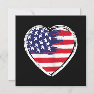 Reserve A Data Heart US Flag 4 de julho Patriotic American Stars