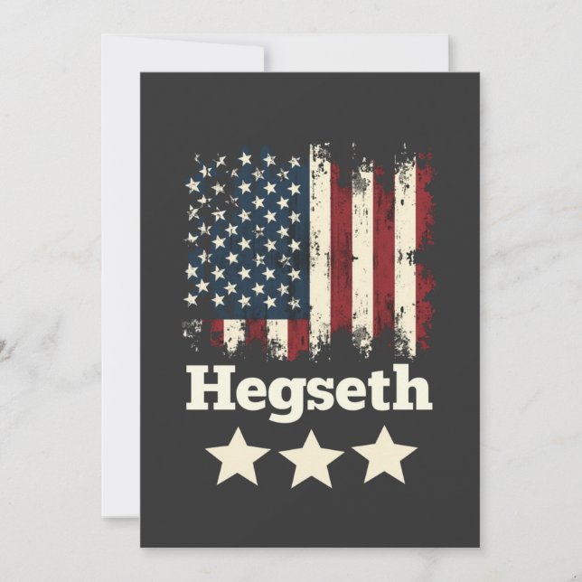 Reserve A Data Hegseth Trump Administração American Flag (Frente)