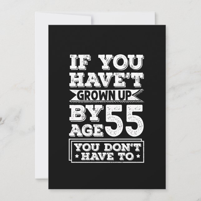 Reserve A Data Hilarious Age 55 Anos Cresce Um Presente Divertido (Frente)