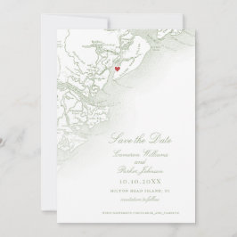Reserve A Data Hilton Head SC Map Sage Green Elegant Weding
