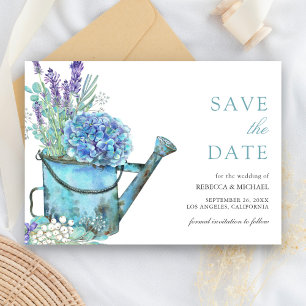 Reserve A Data Hortênsia Azul e Casamento Floral de Lavanda