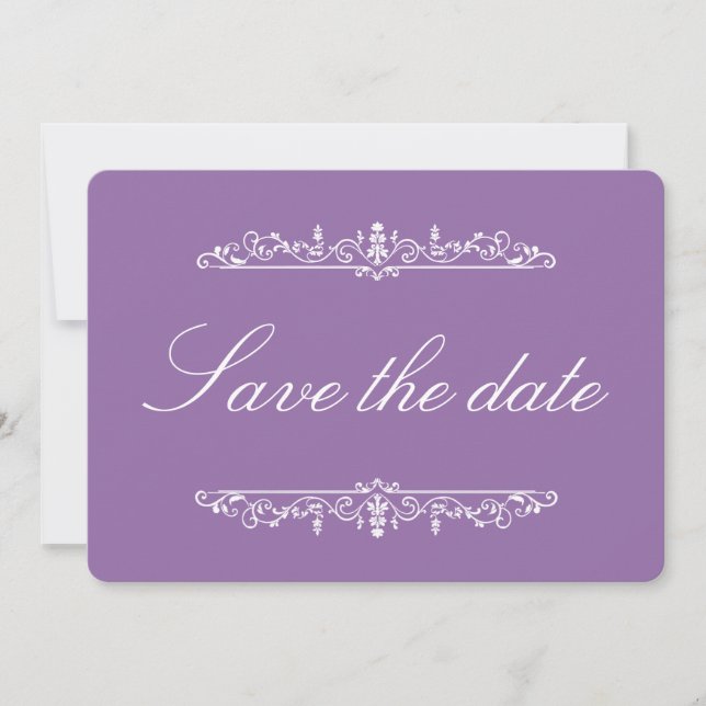 Reserve A Data Hyacinth Regency Style Elegant Save the Date  (Frente)