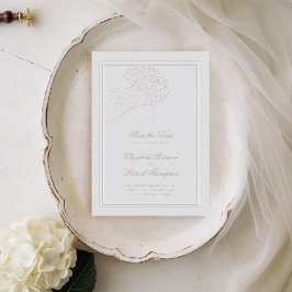 Reserve A Data Hydrangea Ivory Frame Formal Casamento