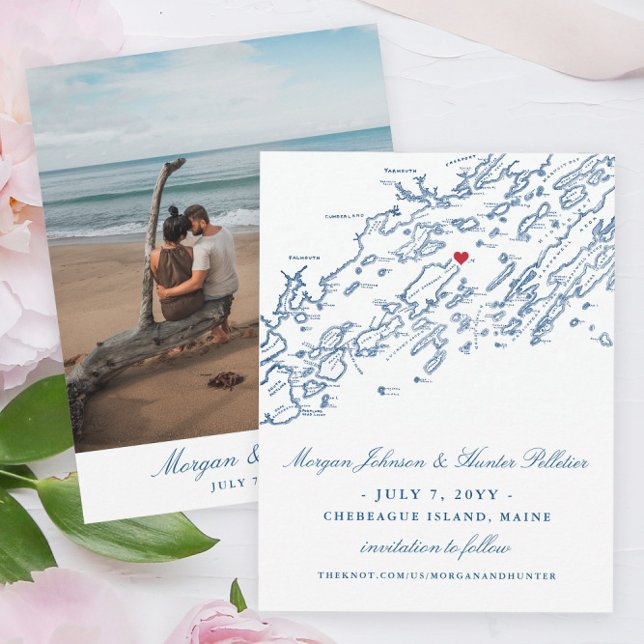 Reserve A Data Ilha Chebeague Maine Elegant Salve a Data (These Maine map save the dates will guide your guests to your Chebeague Island Inn Wedding)