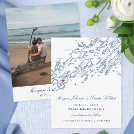 Reserve A Data Ilha de Picos Salve a Data para um Casamento Maine