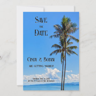 Reserve A Data Ilha Tropical, Palmeiras, Mares Azuis, Casamento S