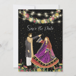 Reserve A Data Ilustração de Casal de Casamento Afegão