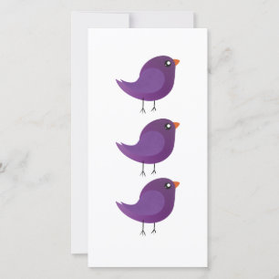 Reserve A Data Ilustração de Passarinho Roxo Fofo