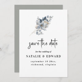 Reserve A Data ilustração em aquarela rústica arranjo floral