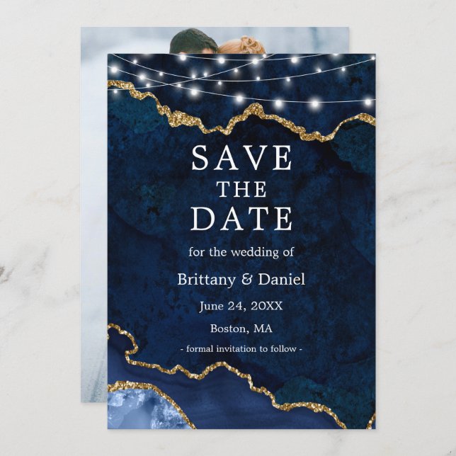 Reserve A Data Imagem das Luzes do Gato de Agato de Marble Azul d (Frente/Verso)