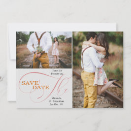 Reserve A Data Imagem de Script Elegante 2 Foto para Salvar a Dat