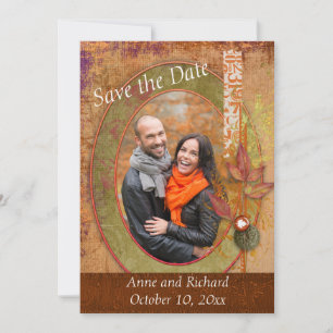 Reserve A Data Imagem do Casamento outono em greve - Salvar a dat