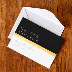 Reserve A Data Imagem do Ouro preto de dois tons legantes