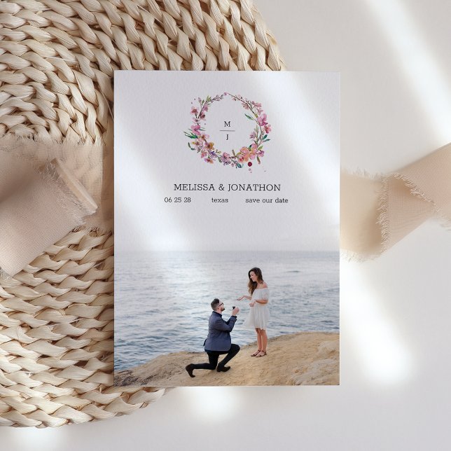 Reserve A Data Imagem Floral de Cerejeira Rosa Save The Date (Criador carregado)