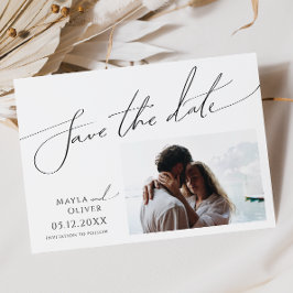 Reserve A Data Imagem Horizontal de Script Minimalista Whimsical