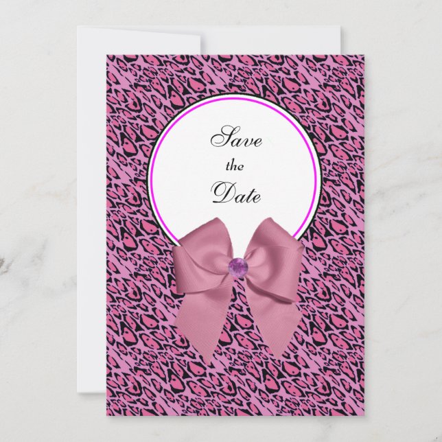 Reserve A Data Impressão Leopard Salvar a Data (Frente)