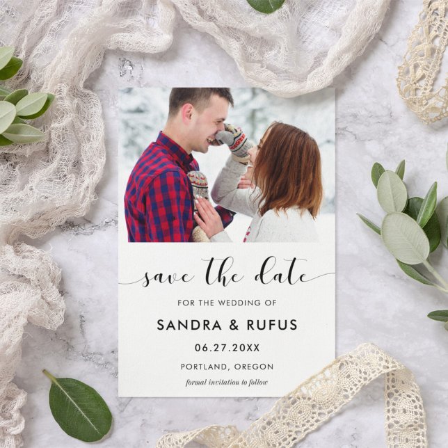 Reserve A Data Impressionante preto e branco salvar a foto de dat (Criador carregado)