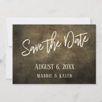 Industrial Save the Date Lights Casual Typografia