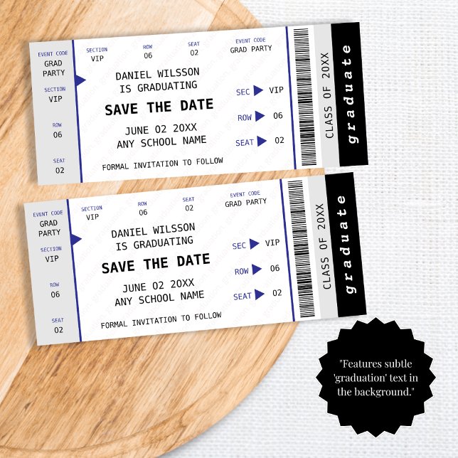Reserve A Data Ingresso de Concerto Turma de Formatura de 2026 (Concert Ticket Class of 2025 Graduation Save The Date)