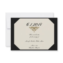 Ivory Black and Dourado Casamento tema damasco Sav