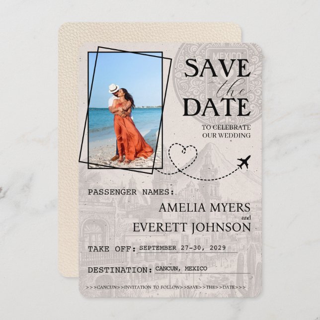 Reserve A Data Ivory Cancun Passport Salvar Data (Frente/Verso)