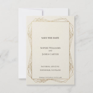 Reserve A Data Ivory Gold Geométrico Salve A Data
