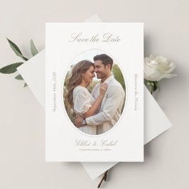 Reserve A Data Ivory & Sand | Chic Script Wedding Save The