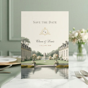 Reserve A Data Jardim Atemporal Casamento com Monograma de Cast