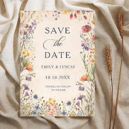 Reserve A Data Jardim de Flores Silvestres Casamento Vintage Salv