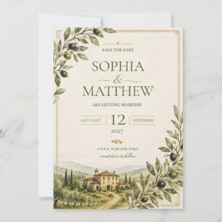 Reserve A Data Jardim de Oliveiras da Toscana Casamento Save The