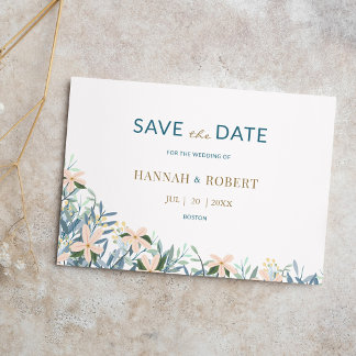 Reserve A Data Jardim Floral de Flores Silvestres Casamento Save
