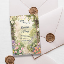 Jardim Inglês Aquarela Floral Arbor Casamento  