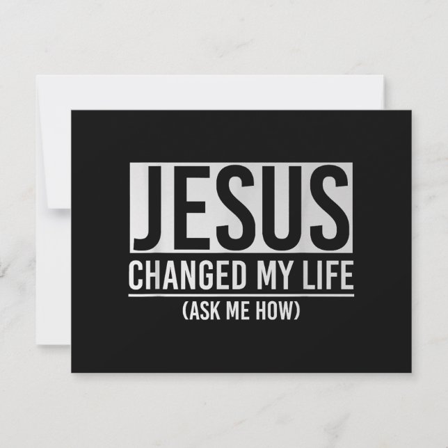 Reserve A Data Jesus Mudou A Minha Vida Pergunte-Me Como Jesus (Frente)