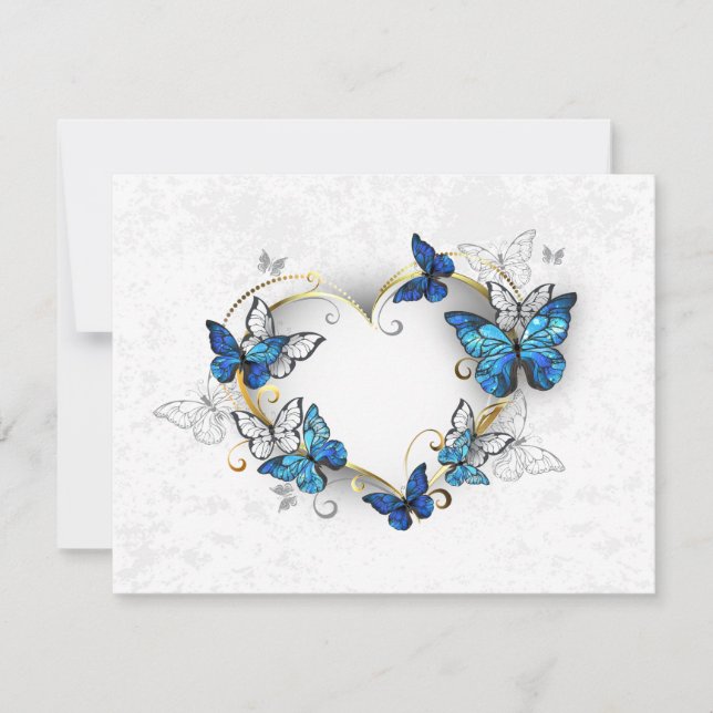 Reserve A Data Jewelry Heart with Butterflies Morpho (Frente)