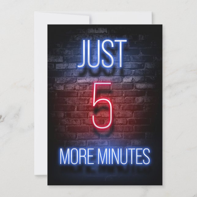 Reserve A Data Jogos Apenas Mais Cinco Minutos (Frente)