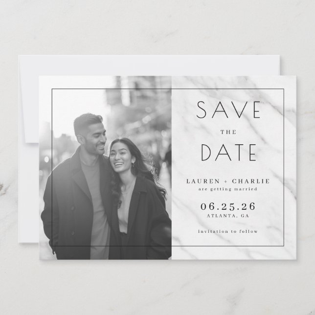 Reserve A Data Joyful Grayscale Modern Photo (Frente)