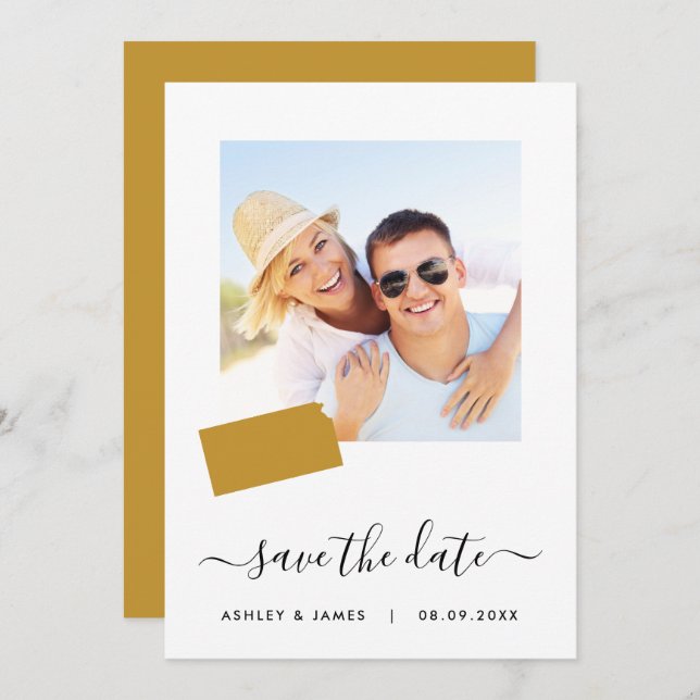 Reserve A Data Kansas Map Photo Wedding Save the Date Card (Frente/Verso)