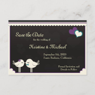 Reserve A Data Kris Violet Teal Love Birds Salvem a Data