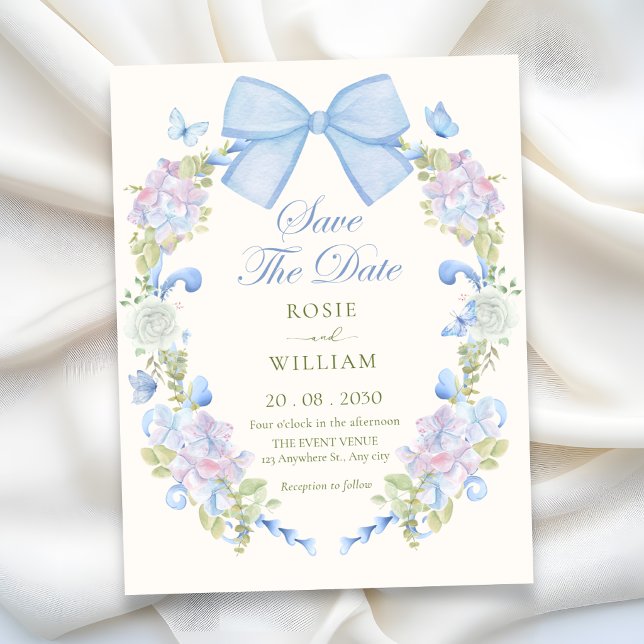 Reserve A Data Laço floral pastel (Criador carregado)