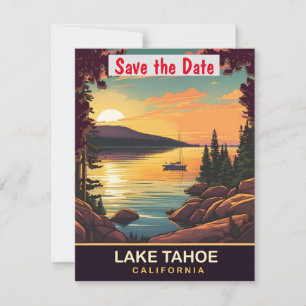 Reserve A Data Lago Tahoe, Califórnia, Viagem Postcard,