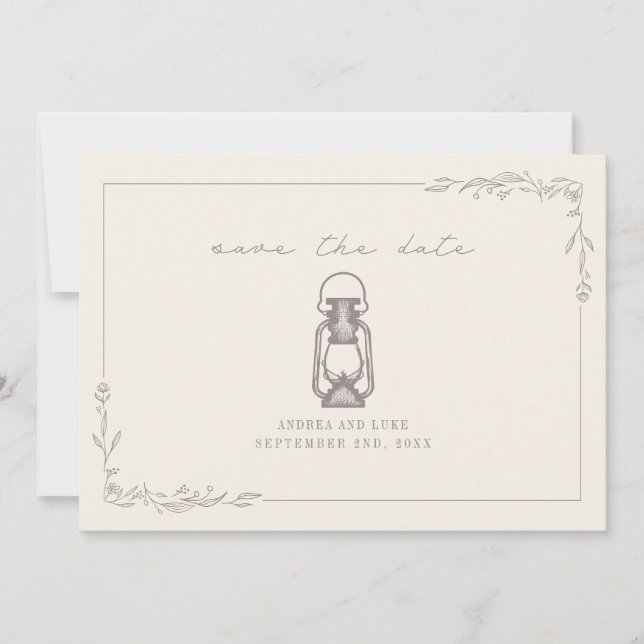 Reserve A Data Lâmpada Rústica Vintage Casamento Ametista (Frente)