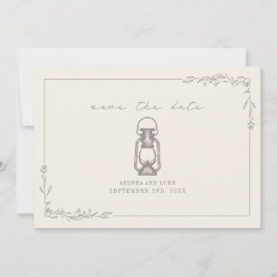 Reserve A Data Lâmpada Rústica Vintage Casamento Ametista