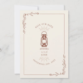 Reserve A Data Lâmpada Rústica Vintage Terracota Casamento