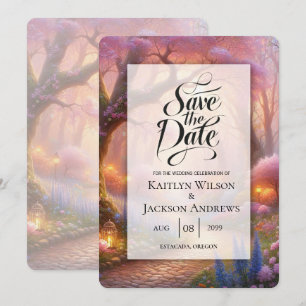 Reserve A Data Lanterna de Casamento de Jardim Pastel Romântico