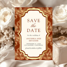 Laranja Dourado Renda Lace Casamento Indiano