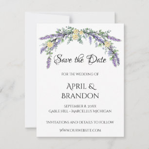Reserve A Data Lavanda Casamento de Rosa Amarela e Eucalyptus