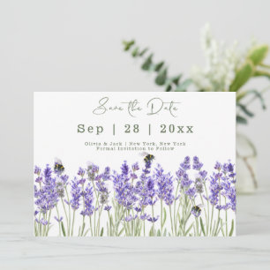 Reserve A Data Lavanda De Boho De Aquarela Salve A Placa De Data