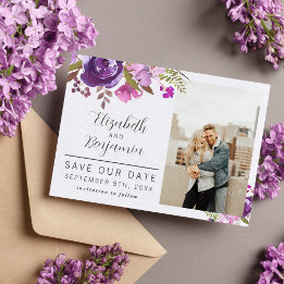 Reserve A Data Lavanda De Violeta Roxa De Jardim Floral Salvar A